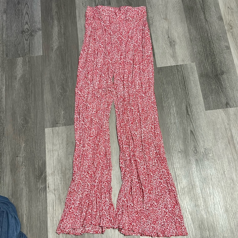 Small pink floral pants